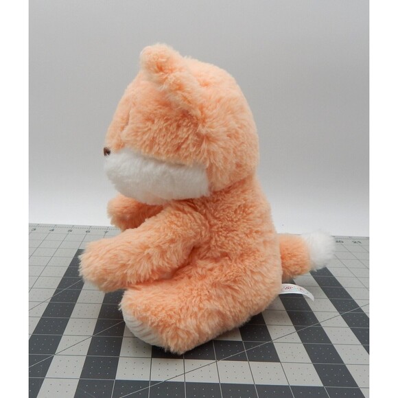 Spark Create Imagine Peach Fox 9 In Plush Baby Toy Lovey Rattle Crinkle Sewn Eye - Picture 2 of 9